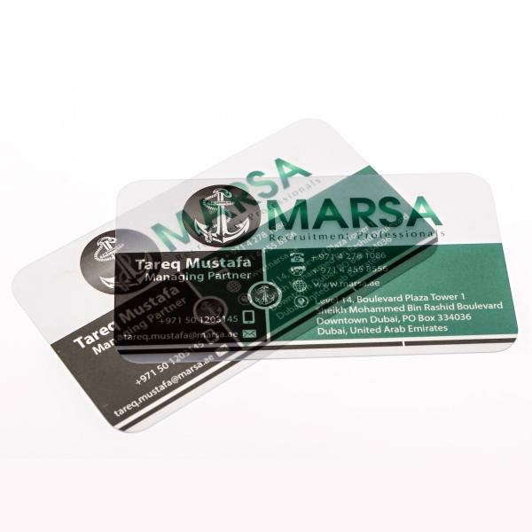 CARTÃO DE VISITA PVC TRANSPARENTE - 4X0