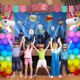 PAINEL PARA FESTAS E EVENTOS Lona Frontlight Fosca Personalizado Colorido Frente  Corte Reto ou Ilhós 